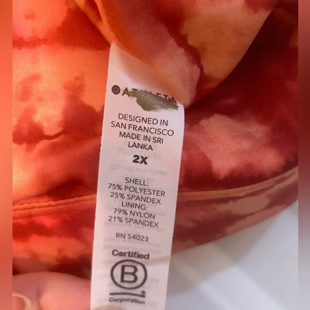 NWT Athleta Exhale sports bra, size 2X, D/DD - Picture 5 of 6